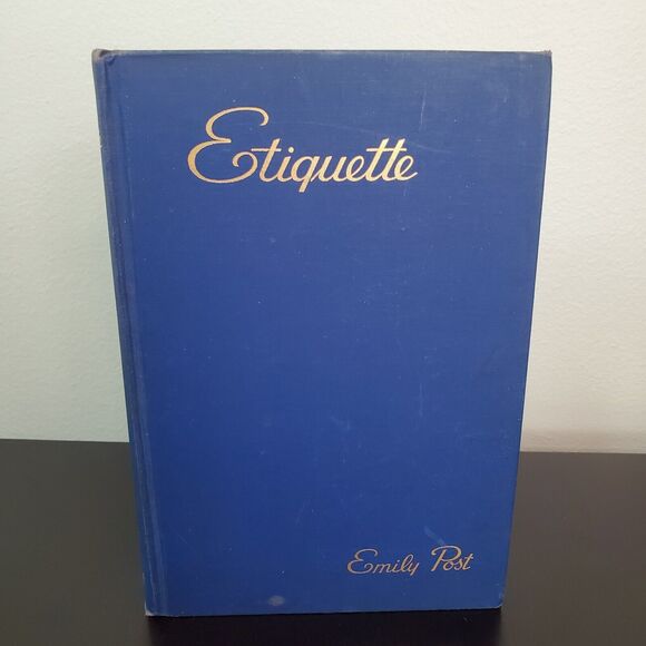 Etiquette by Emily Post : The Blue Book of Social Usage, Hardcover No DJ, 1945 - Picture 1 of 16